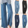 Celmia Donne Denim Pantaloni Gamba Larga Elastico Vita Alta Jeans Palazzo Blu Casual Pantaloni Lunghi Pantalon 2020 Estate Plus Size Pants1