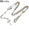 Moorvan NECKLACE,punk religious beads 60cm 4mm stainless steel for men charm y necklaces,round shaped VRN733258143