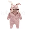 Newborn Baby Rompers Rabbit Ears Babies Onesies Clothing Zipper Hooded Toddler Romper Infant Bodysuit Jumpsuits Sleeping Bag RRA3572