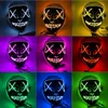 Halloween Horror Masks LED Świezający Cosplay Mascara Costume DJ Party Light Up Maski Glow w ciemnych 10 kolorach