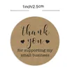 1.5inch 500pcs Kraft Paper Adhesive Stickers Thank You For Supporting My Small Business Labels Christmas Gift Baking Decor