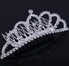 Shining Rhinestone Crown Girls 'Bruid Tiaras Fashion Crowns Hair Combs Bruids Headpieces Accessoires Party Haar Sieraden voor Wedding Events