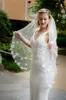 2021 Uma camada Bridal Veils com véu Comb 3D Flores noiva curto Custom Made Acessórios para casamentos