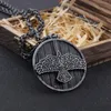 Iron Color Viking Celtic Eagle and Shield Necklace with Stainless Steel Chain As Men Gift and wooden box6740260