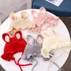 M277 nouveau automne hiver bébé enfants tricoté chapeau mignon lapin oreille casquettes bonnets filles enfants casquette chaud chapeaux