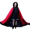 Boże Narodzenie Czerwone płaszcze FSAHionable Ciepłe Zima Velvet Hood Capes Halloween Kostiumy dla kobiet Mężczyźni Cosplay Bridal Okładka Kurtka