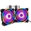 Laptop Cooling Pads 12cm CPU Cooler Dual LED Fan 6 Heat Pipe 4Pin Heatsink For 775/1150/1155/1156/1366 AMD All1