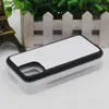 2D Silicon Silicon Factions for iPhone 15 Ultra 14 13 Mini 12 11 Pro Max x 8 8Plus 7 6S 6 Plus TPU PC Rubber Soft Blank Transfer Cover Cover