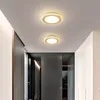 Luces de techo LED modernas para cocina, pasillo, pasillo nocturno, balcón, entrada, lámpara de techo LED moderna redonda dorada para el hogar 6470658