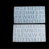 Liten diy silikonhartsform för bokstäver bokstäver mögel alfabet nummer silikonformar nummer alfabet smycken nyckelring gjutning mögel