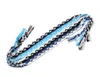 Boho Embroidery String Greek Tide Wave Woven Friendship Bracelet Women Men Light Blue Dark Blue Black White Beach Surf Jewelry1259i