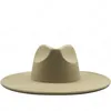 Cappello Fedora classico a tesa larga Cappelli di lana bianco nero Uomo Donna Cappello invernale schiacciabile Derby Wedding Church Jazz Hats