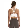 lu17 Sujetador deportivo de yoga soporte de alta resistencia chaleco a prueba de golpes ropa interior ropa de gimnasia mujeres sin anillo de acero correr fitness camisa7799322