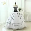 Vestidos De Noiva 2020 New Arrival Wedding Dresses Classical A line White Black Women Vintage Ball Gown OW 0199