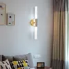 Modern Metal Tube Pipe Up Down LED Wall Lamp Light Sconce Bedroom Foyer Washroom vardagsrum Toalett Badrum Väggljus Lamp LED1220J