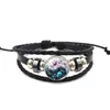 Yin Yang Tai Chi Butterfly Armband Tid ädelsten Justerbar Multi Layer Glass Cabochon Armband Bangle Cuff Mode Smycken