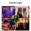 Edison2011 12m 100 lysdioder Solar Fairy Lights Outdoor Waterproof Street Garland Hus Julträdgårdsdekorationer Sträng Lätt stripkedja