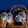 Novelty Lighting LED Light Up BoBo Balloons Colorful,20 Inches Bubble Balloon,70cm Stick,Christmas Birthday Party Decoration Lights balloon