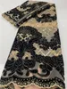 Ribbon Nigerian Velvet Lace Fabrics African Fabric 2022 H￶gkvalitativt material med stenar franska s￶mnad YA3498B-4