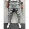 Gestreifte Herren-Freizeithose mit Schnürung, neue Slim-Fit-Freizeit-Bleistifthose, männliche Designer-Hose