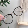 Nouvelle arrivée de grands yeux ronds design Revival lunettes optiques cadre en plastique avec plein pieds en métal Mode féminine Lunettes gros