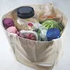 grande shopping borsa da supermercato da donna riutilizzabile in tela per la spesa grande borsa a tracolla in cotone 200919