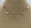 Два слоя Ожерелье Choker Butterfly Star Bead Beble Bebant Gold Серебро Цвета Покрытием Сплава Цвета Женщины Ювелирные Изделия EPANCET