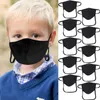 Masque de cou suspendu pour enfants cyclisme portant un masque buccal en coton Anti-poussière PM 2.5 masque unisexe homme femme noir blanc