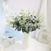 Heads Eucalyptus Bouquet Artificial Tree Branches Wedding Home Decoration DIY Flower Arrangment Faux Plant1