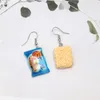 Creative Small Simulation Hook Earrings Funny Instant Noodle Chili Drop Earrings Women Fashion Jewelry207U