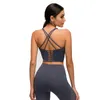 yoga sports bra solid color thin shoulder strap cross back sports gym clothes women underwears backless fitness bra small sling pa7933101