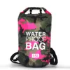 Bolsa seca impermeable de camuflaje para exteriores, bolsa seca portátil para Rafting y buceo, bolsas de natación de PVC para senderismo en el río 2510152030L2440904