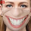 Мужская 3D Printed Funny Face Mask дышащего моющегося Mouth Защита Хлопок Обложка Многоразовых Анти пыль унисекс женщины