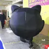 2 متر ارتفاع الزخرفية حية أسود نفخ هالوين القط رئيس للزينة هالوين