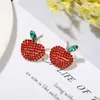 Stud Elegance Cute Cherry Earrings For Women Girls 2021 Small Leafs Red Fruit Selling Earring Brincos Jewelry Wedding Gifts1