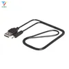 300PCS / lot عالية السرعة USB لDC2.0 DC 2.0MM أسود كابلات كهرباء USB ميناء 2mm في كابل شحن 70 سم لنوكيا N78 N73 N82