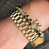 Luxusarmband Gold Edelstahl Armband 220 mm Armband Männer Schmuck Armbänder Armreifen Geschenk für ihn Armband Men318z