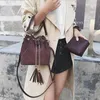 High Quality Women Suede Shoulder Bag Tassel Bucket Bags For Ladies Girls Crossbody Bags Sac A Main Femme Fashion Handbag