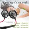 Hanging Neck Fan USB Rechargeable Neckband Lazy Neck Hands Hanging Dual Cooling Mini Fan Sport 360 Degree Rotating7009552