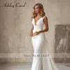 Ashley Carol Mermaid Wedding Dress 2020 Satin Detachable Train 2 In 1 Bride Dresses Romantic Backless V-neck Bow Vestido Noiva