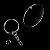 Akryl Transparenta Circle Discs Set Key Chains Clear Round Keychain -tomma för DIY Transparent6006446