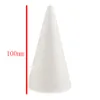 10 Pieces White Creative Styrofoam Foam Ornament Cone Shape DIY Craft Party Decoration2732234