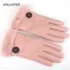 Guanti in pelle da donna Guanti da donna invernali caldi touch screen Luvas Guanti antivento impermeabili Moda semplice1