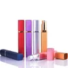 12ML Bouteilles De Pulvérisation En Aluminium Atomiseur De Parfum Portable Voyage Atomiseur Rechargeable Vaporisateur Coloré 6 Couleurs Diffuseurs D'huiles Essentielles HHB1715