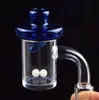 DHL Nouveau Design 4mm Épais Fond Quartz Banger 25mm Domeless Nail Verre Coloré UFO Carb Cap Lumineux Terp Perle pour Plates-formes Pétrolières Bong