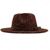 Offre spéciale femmes hommes laine Fedora chapeau avec ruban en cuir Gentleman élégant dame hiver automne large bord Jazz église Panama Sombrero casquette