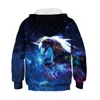 ヨーロッパとアメリカの新しい人気の星ユニコーンデジタル印刷フード付きセーター子供のセーターベースコート野球の制服