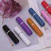 5ml 7color Empty Spray Perfume Bottle Aluminium Anodized Compact Spray Perfume Atomiser Fragrance Glass Scent-bottle LX3155