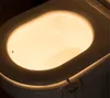 Toilette Luce notturna Retroilluminazione impermeabile Comò Ciotola Sensore di movimento PIR intelligente Lampada da bagno per WC