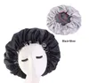 Selezione 7 collore Selezione Seta Cappuccio Cappello Cappello Doppio lato Abbigliamento Donne Cappuccio Dello Cappuccio Sleep Cap Satin Bonnet per Beautiful Capelli Double Dome Hat